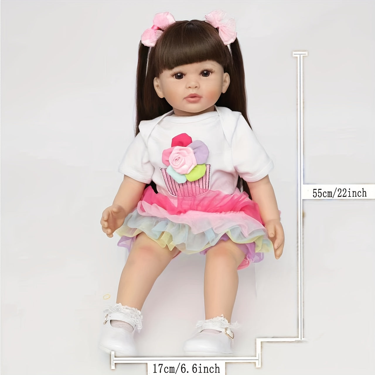 Realistic Soft Silicone Vinyl Simulative Baby Reborn Dolls Birthday Gift Toys