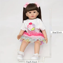 Realistic Soft Silicone Vinyl Simulative Baby Reborn Dolls Birthday Gift Toys