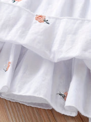 Girls' Blossom Lace Collar Dress Long Sleeve Comfy Fit Casual Autumn Spring