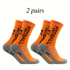 Non Slip Football Socks with Grip Pads, Breathable and Sweat-Absorbing