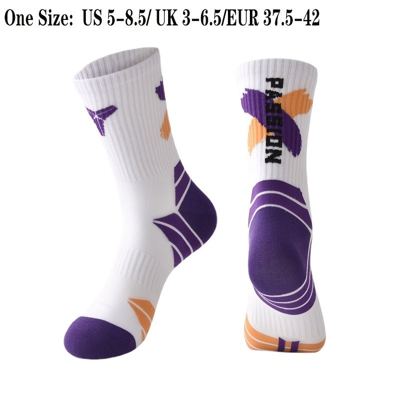 3 Pairs Men's Mid Crew Sport Socks Nylon Blend Sweat Absorbing Comfy Breathable