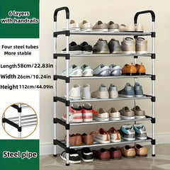1pc Shoes Storage Rack Standing Shoes Rack Easy Assembled Shoes Storage Shelf