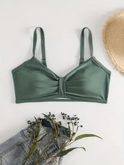 Vacay Bikini Top V Neck Padded Swimwear Bra