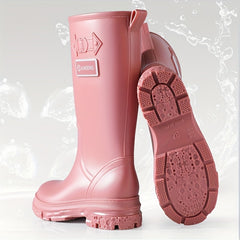 Women's Warm Rain Boots Waterproof & Anti skid Mid Water Shoes
