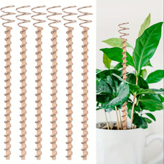 6pcs Copper Coil Antenna Stakes for Garden Plants