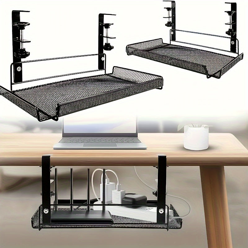 Adjustable Office Iron Art Desk Storage Rack