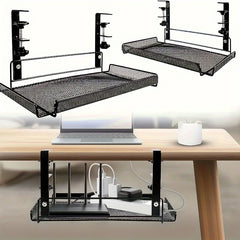 Adjustable Office Iron Art Desk Storage Rack