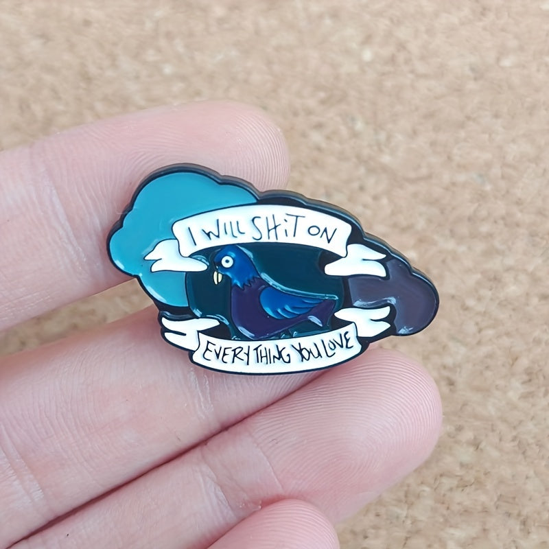 Bird Metal Brooch Animals Pin Backpack Jacket Accessories For Men