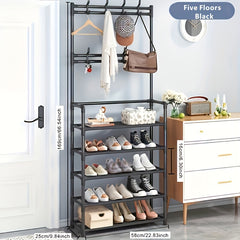 Thickened & Reinforced 59" Shoe & Hat Rack Clothes Rack