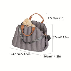 Winter Warm Pet Car Bag Portable Dog Bag With Safety Buckle