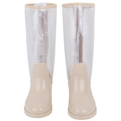 PVC Transparent Long Tube Rain Boots Wear Resistance Non Slip Water Shoes