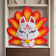 Fox Building Blocks Toy Decorative Ornament Halloween Christmas Gift