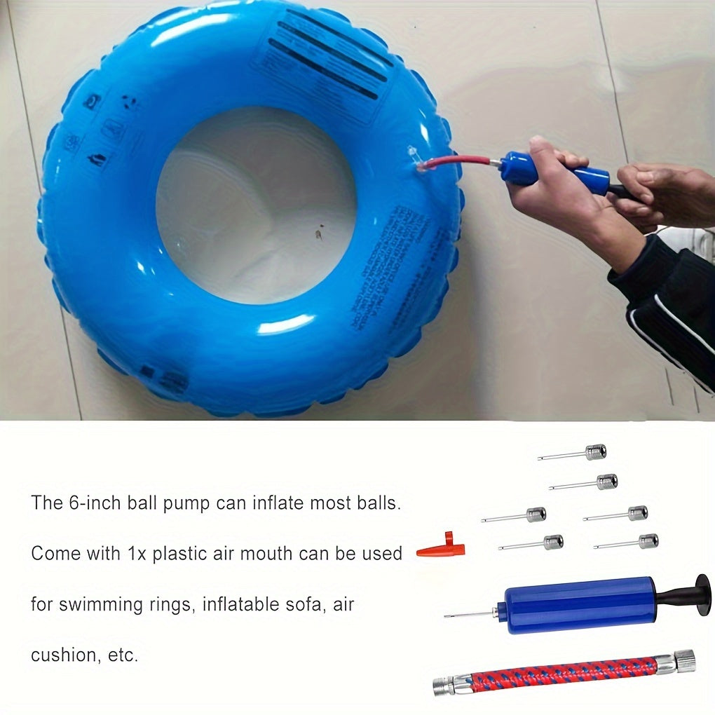 9pcs Inflation Tool Kit Pump Inflation Needle Manual Air Pump Set