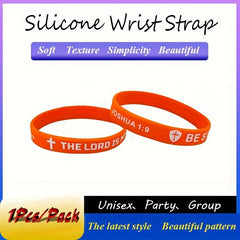 Colorful Slogan Pattern Silicone Bracelet Wrist Band