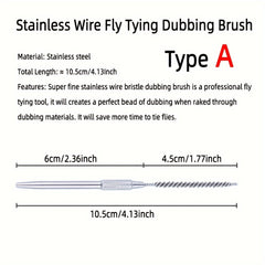 1pc Stainless Wire Fly Tying Dubbing Brush