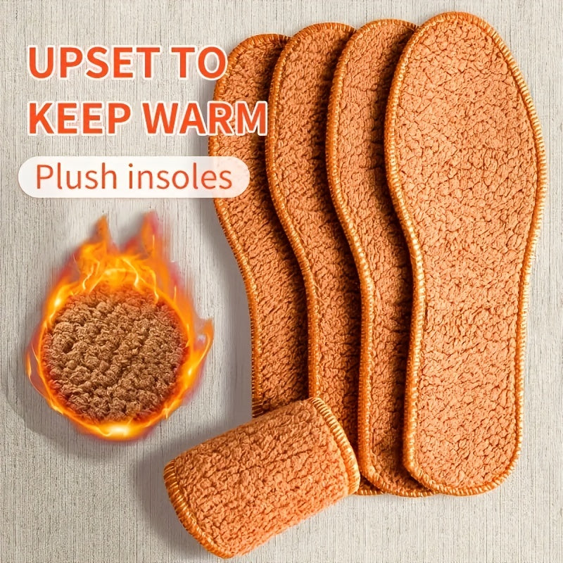 Warm Soft Insoles Thicken Breathable Skin-friendly Insoles For Winter