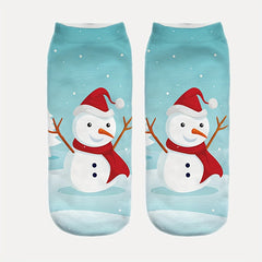 5 Pairs Cartoon Print Socks Women's Stockings & Hosiery