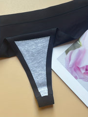 6pcs Seamless Solid Thongs Soft & Comfy Intimates Panties