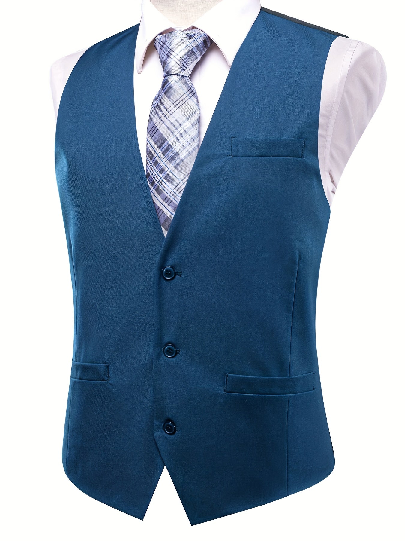 Vintage Style Waistcoat Single Breasted V Neck Vest for Men