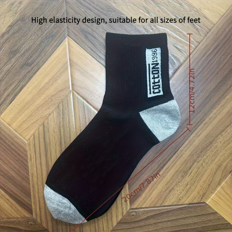 6 Pairs Men's Sports Socks Short Crew Deodorant Breathable Outdoor Socks