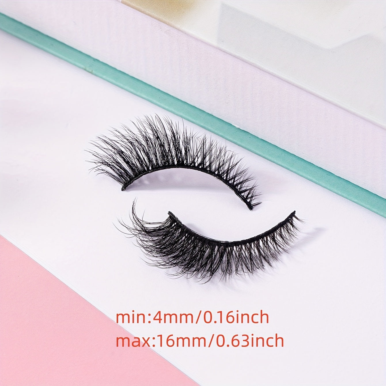 7 Pairs Faux Mink Hair Lashes Cat Eye Fluffy Soft Dramatic Eyelashes
