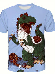 Boys' Dino Graphic T-Shirt for Summer Fun