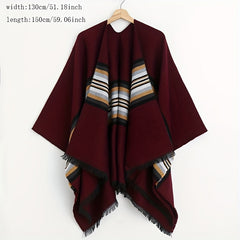 Vintage Striped Cashmere Large Wrap