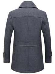 Men's Winter Thick Warm Zip Long Jacket