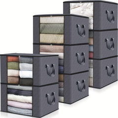90L Large Capacity Foldable Storage Container with Reinforced Handle