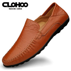 CLOHOO Customizable Leather Loafer Shoes Lightweight Casual Sneakers