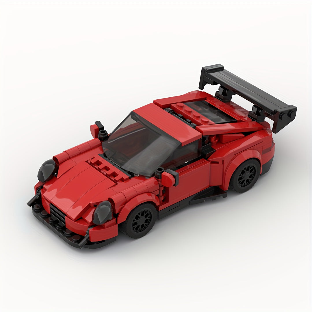 370pcs Red Sports Car Building Blocks Set ABS Plastic Car Model Kit