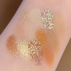 12-Color Highlighter & Eyeshadow Palette, Matte Pearly Finish