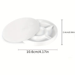 Circular Plastic Palette w/ Cover Acrylic Watercolor Paint Art Pigment Palette