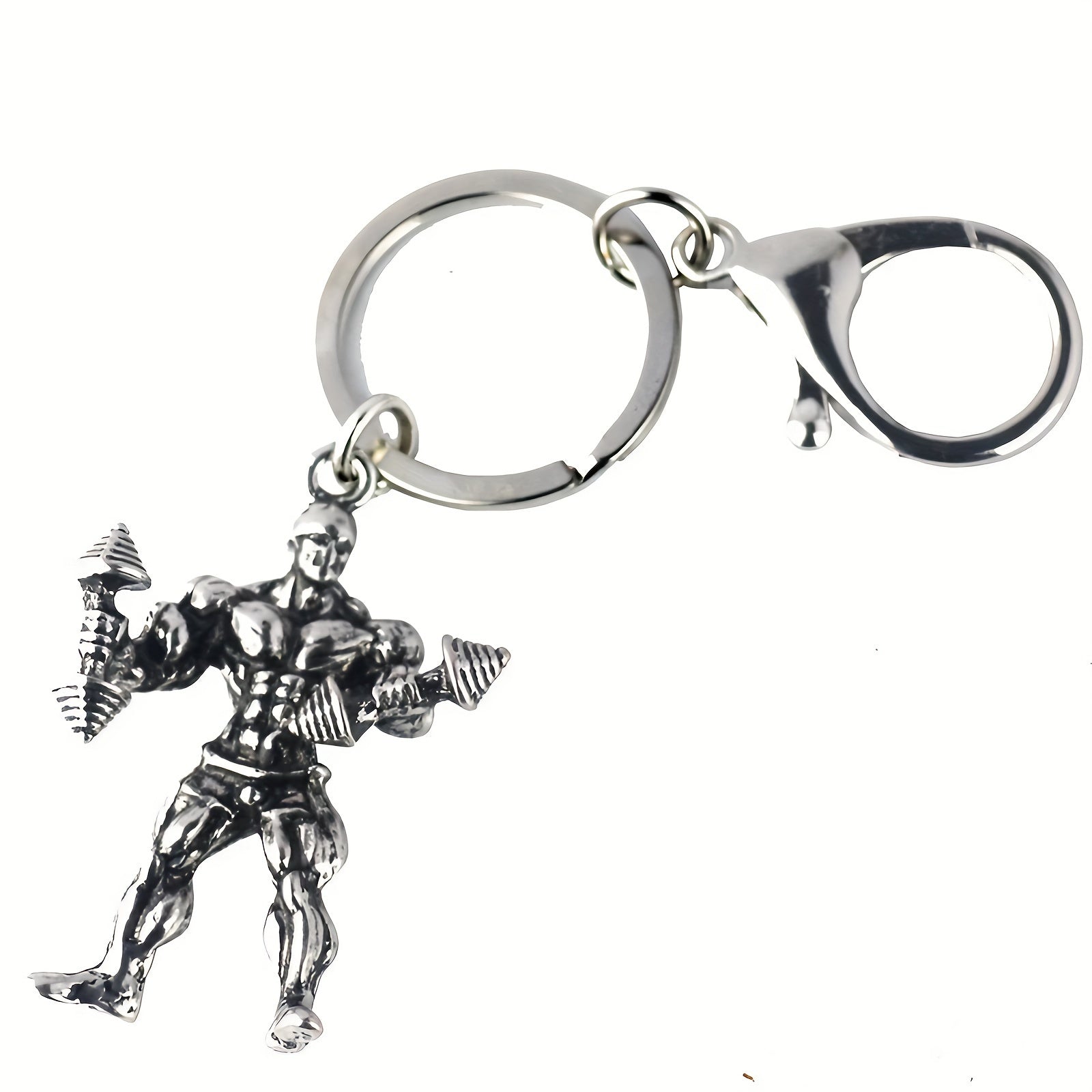 Sports Fitness Metal Keychain Bag Pendant Gift Men Boyfriend
