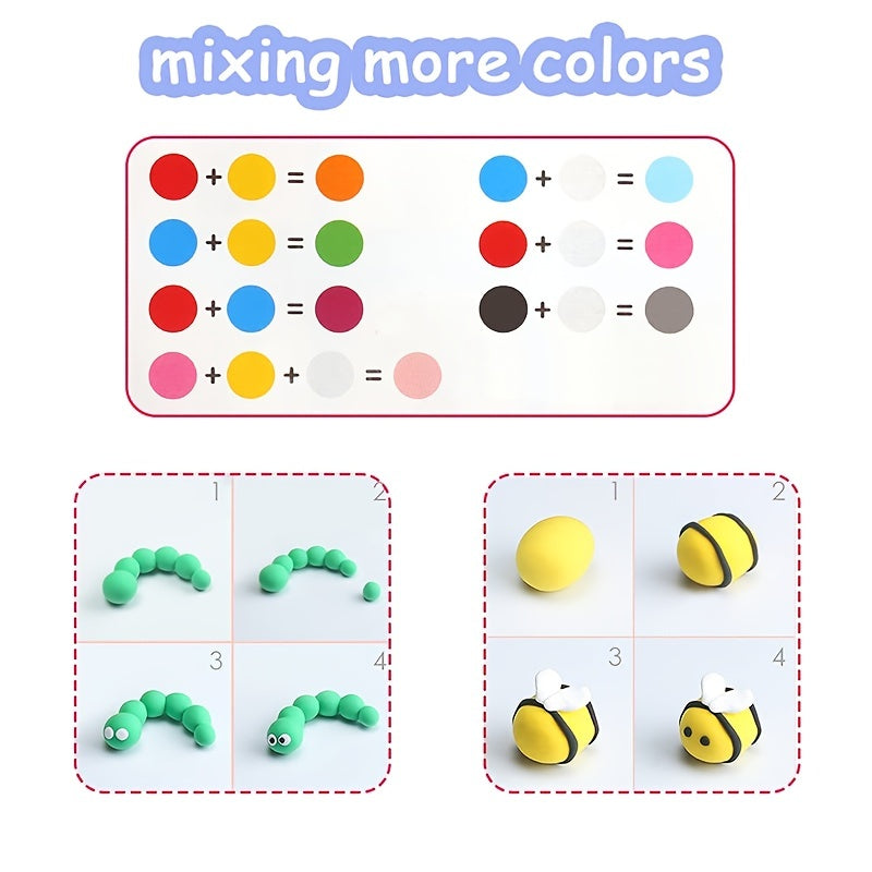 24 Colors Air Dry Clay with Tools for Crafts