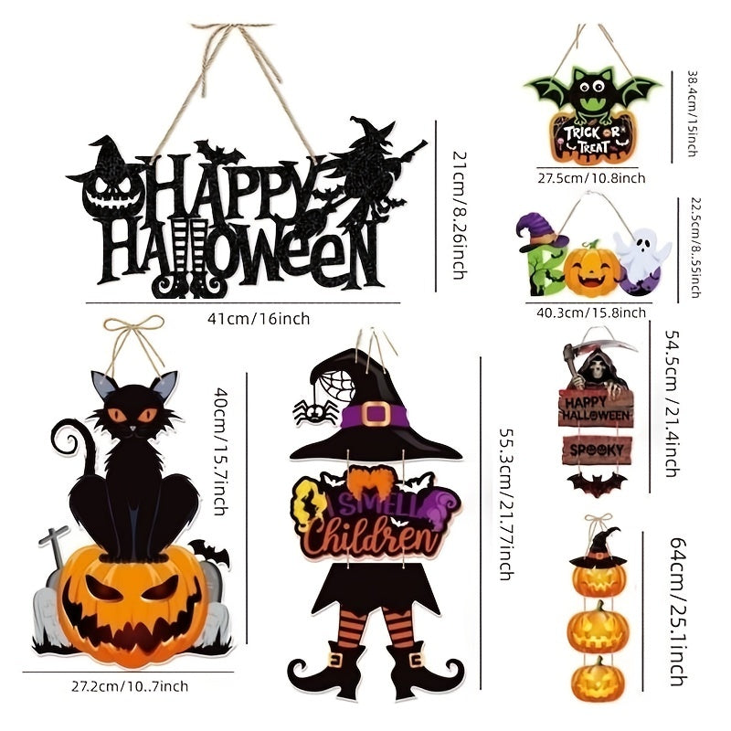 Halloween Party Decoration Pumpkin Bat Door Hanging Ghost Scene Arrangement