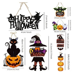 Halloween Party Decoration Pumpkin Bat Door Hanging Ghost Scene Arrangement