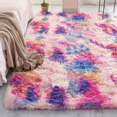 Tie Dye Soft Plush Rug Non slip Living Room Bedroom Dorm Rug 39x78in