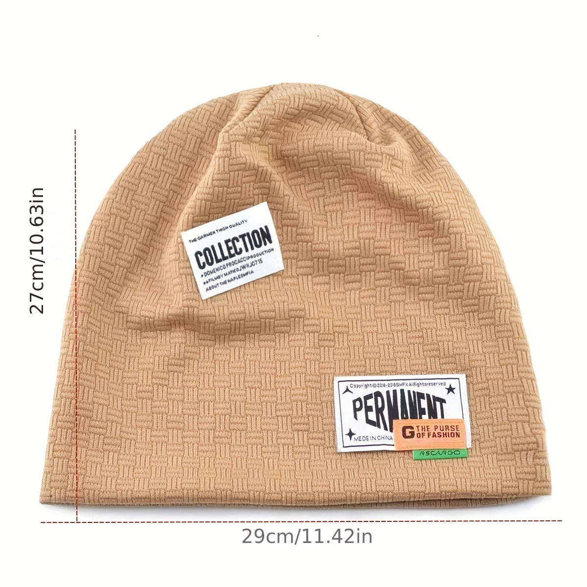 Slouchy Knit Beanie Hat Elastic Skull Cap Warm Lightweight Unisex