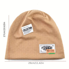 Slouchy Knit Beanie Hat Elastic Skull Cap Warm Lightweight Unisex