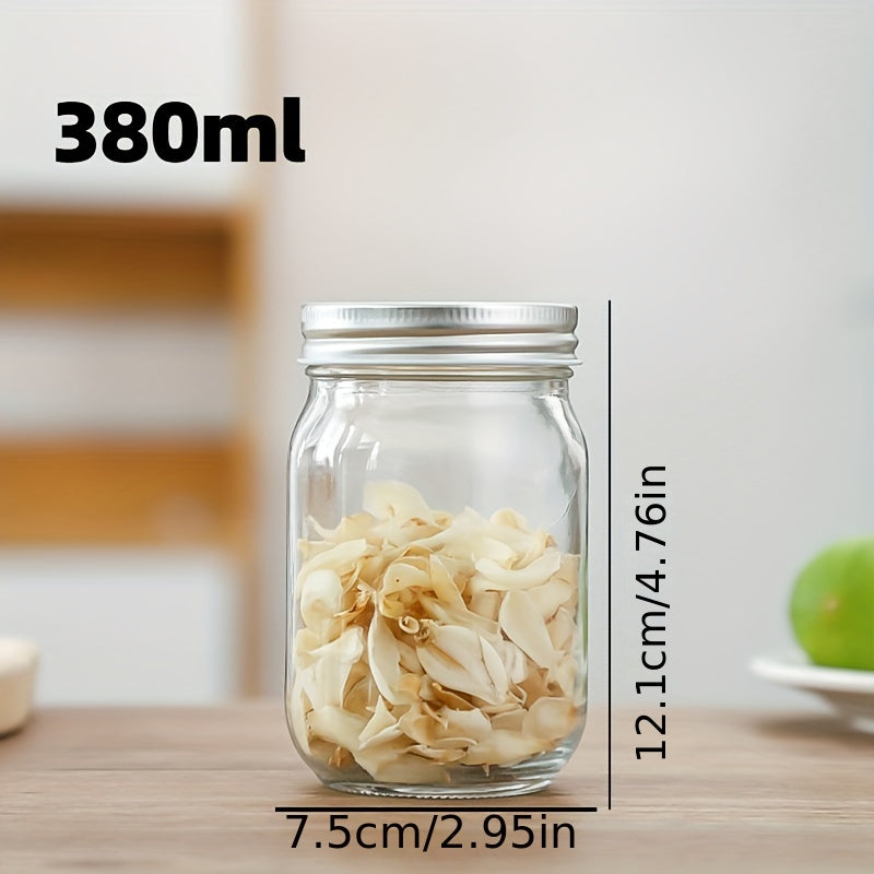 Transparent Glass Storage Jar with Airtight Lid