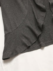 Solid Long Sleeve Open Front Cardigan