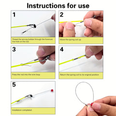 Stainless Steel Fishing Wire Red Bead Ice Fishing Bobber Stops