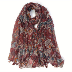 Vintage Boho Floral Tassel Scarf Sunscreen Shawl Women Travel Beach Towel