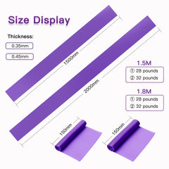 Natural Latex Rubber Yoga Pilates Resistance Bands for Fitness