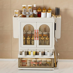 Kitchen Condiment Storage Cabinet Chopsticks Holder Countertop Seasoning Rack