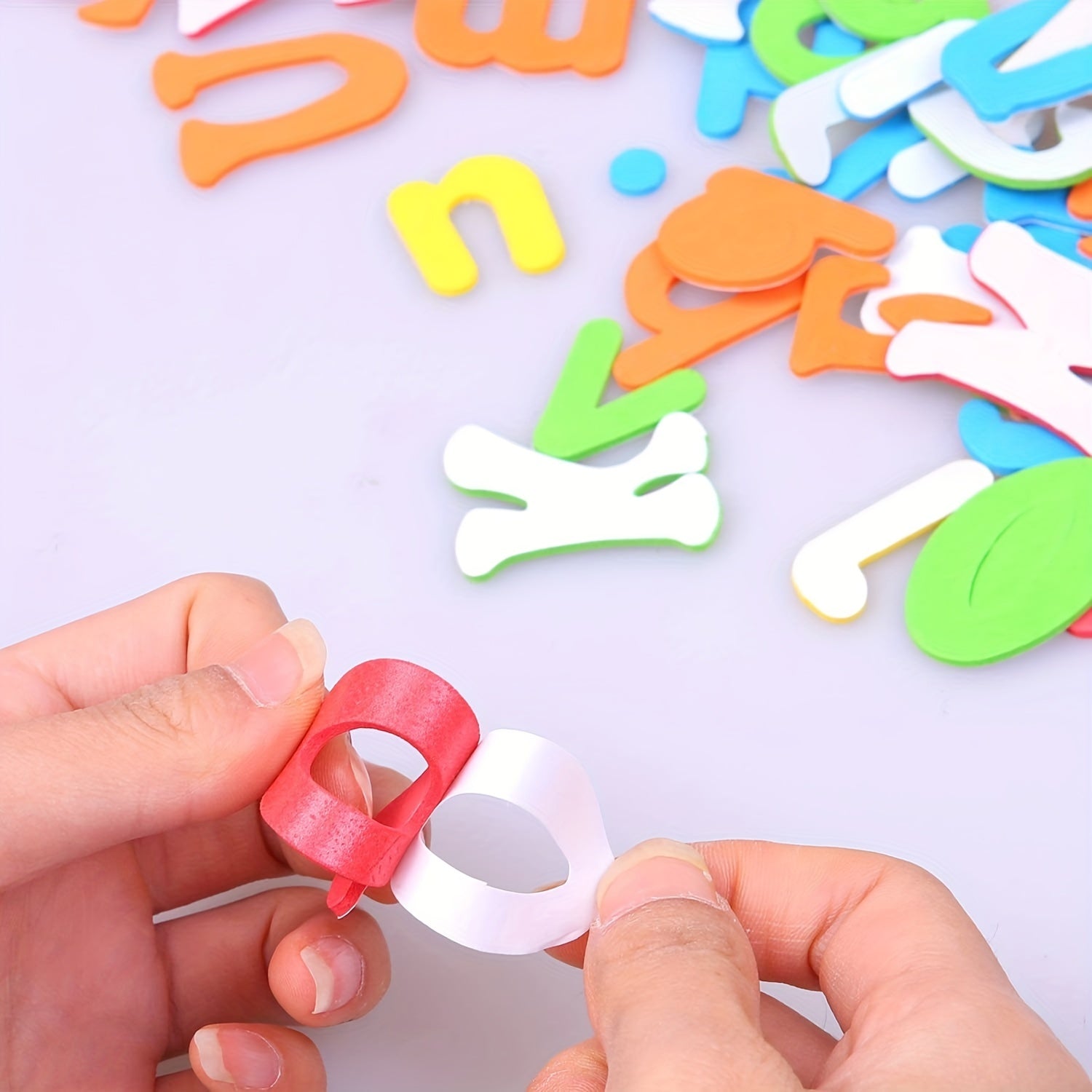 130pcs Foam Letter Number Stickers Crafts Supplies
