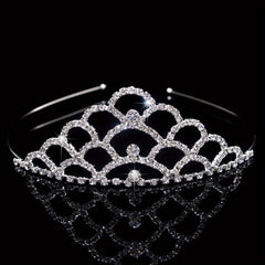 Rhinestone Headband Queen Crown Tiara Head Jewelry Bridal Wedding Hair Accessori
