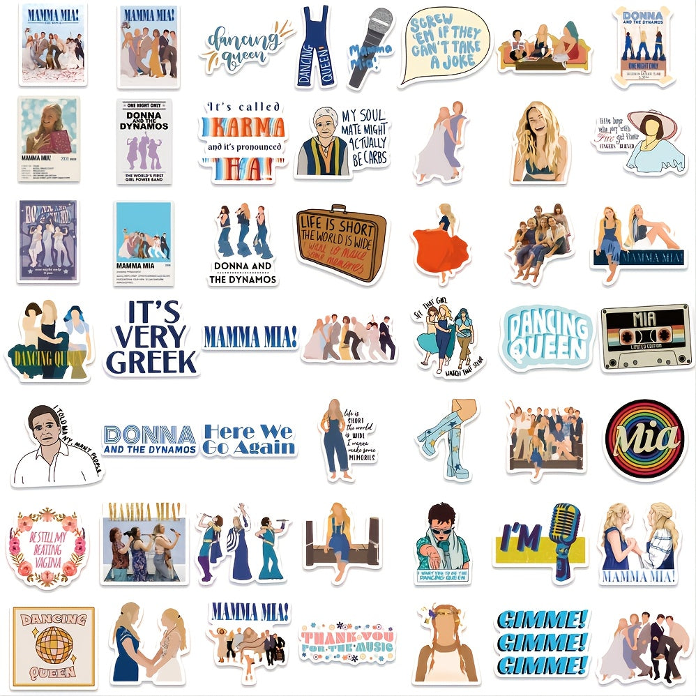 Classic Movie Themed Waterproof Stickers for Laptops, Water Bottles