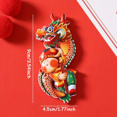 Resin Lion Refrigerator Sticker Chinese New Year Festive Decor